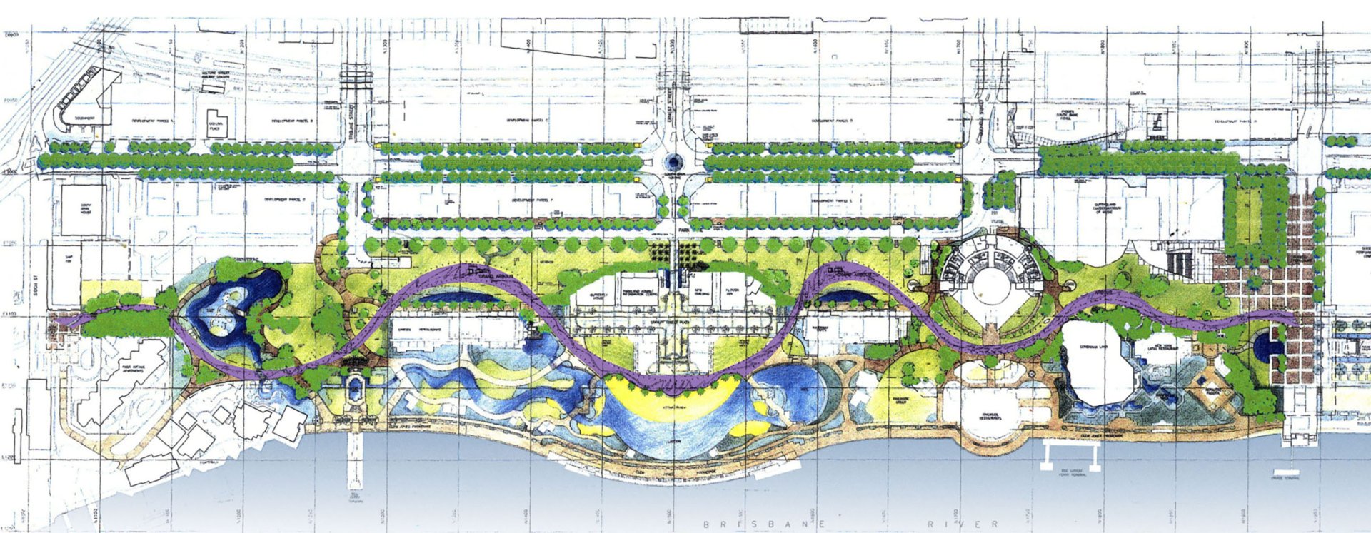 South Bank Brisbane Masterplan + Urban Design