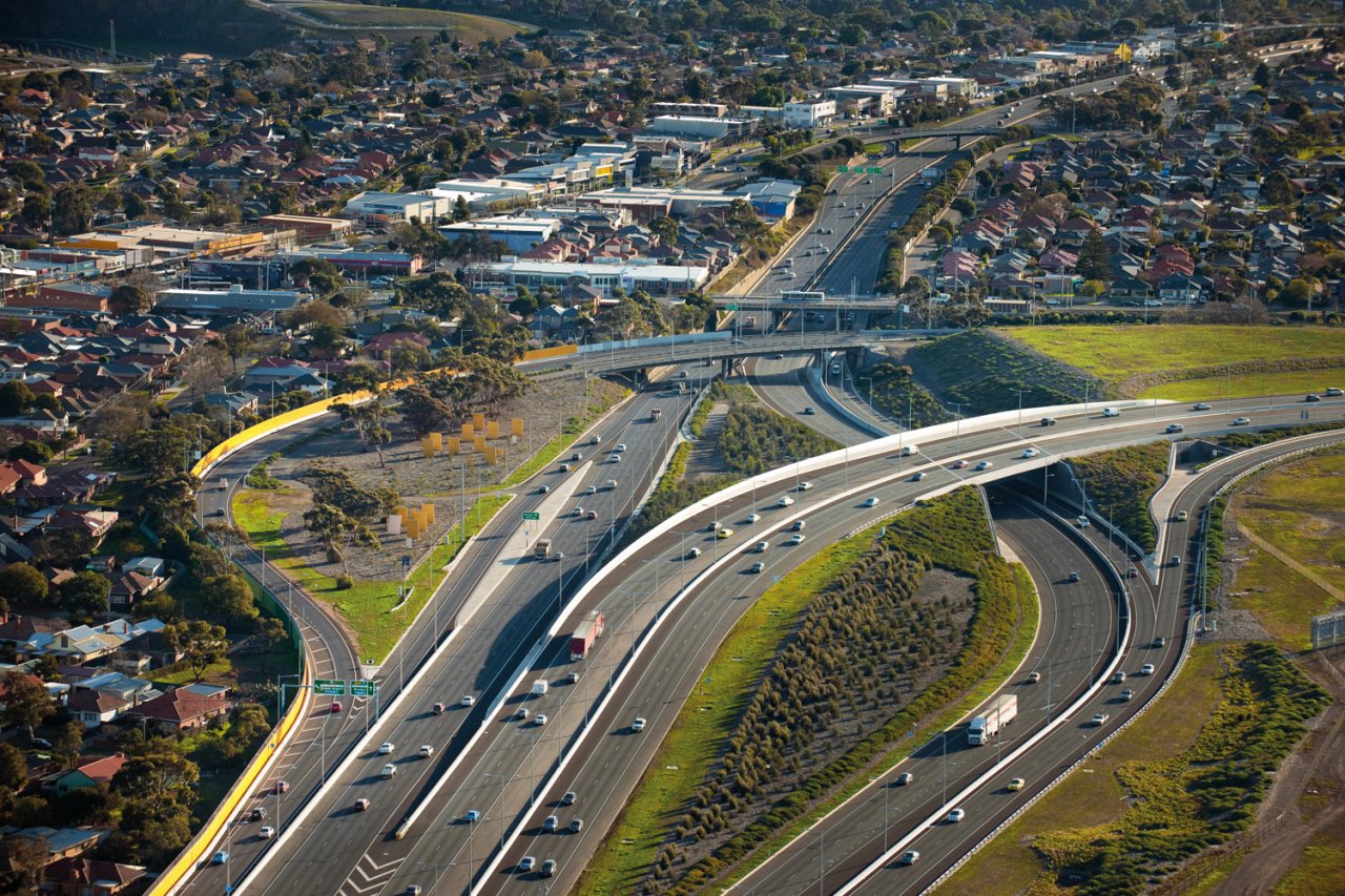 Tullamarine Calder Freeway Interchange