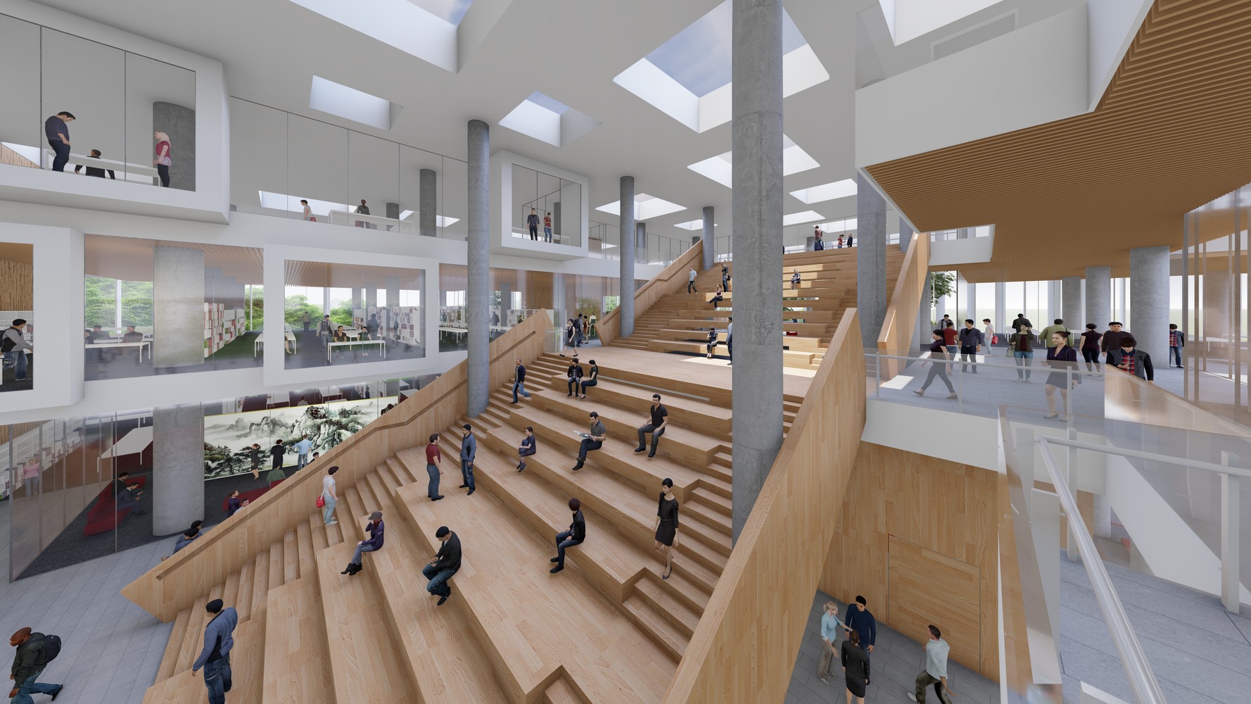 Jiujiang University Library Denton Corker Marshall